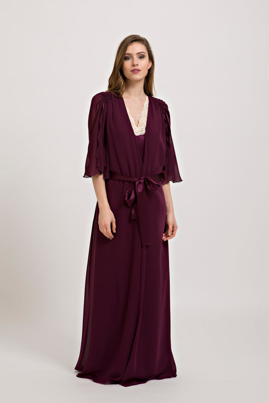 B2B - 丝绸乔其纱长袍