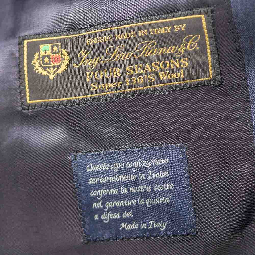 LORO PIANA 羊毛蓝色 AVIO 全帆布西装 - 意大利制造