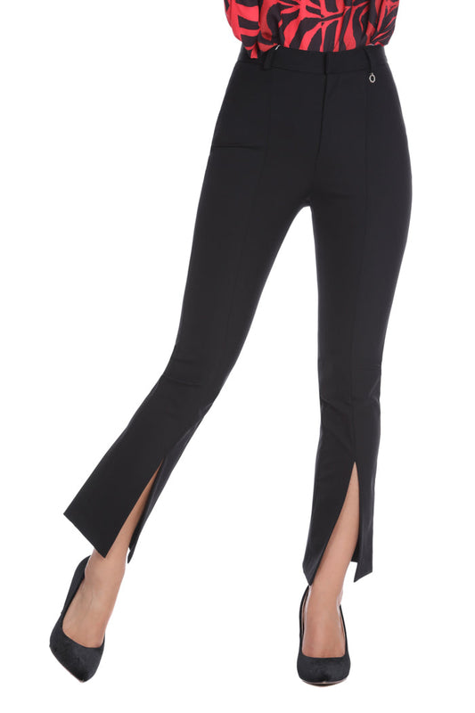 ALIBABA 高腰裤中央缝线加底部开衩加口袋