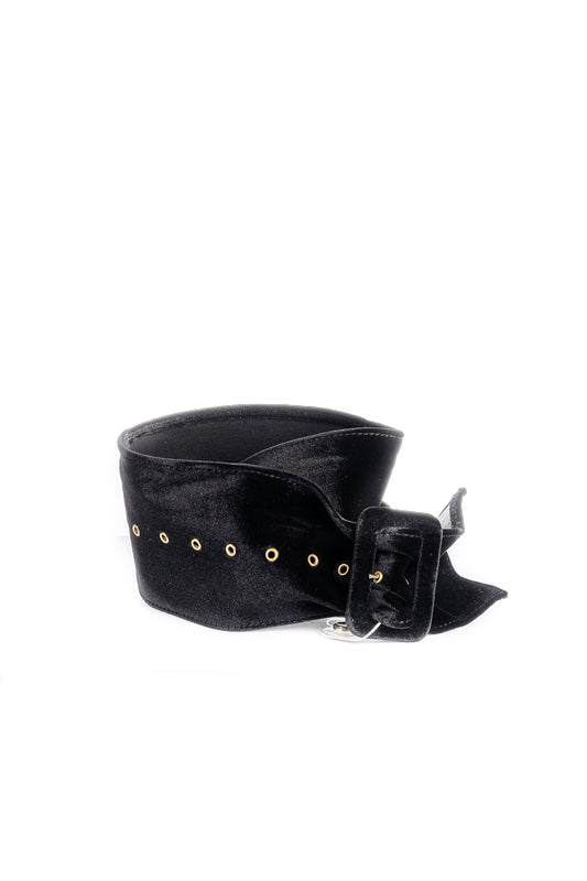 AUCHA 天鹅绒搭扣腰带