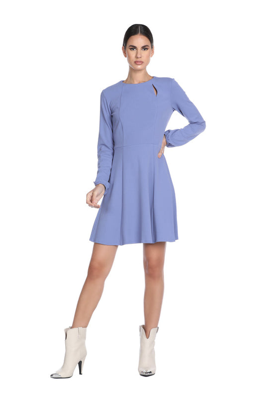 ALLIY 喇叭形卷边短裙长袖