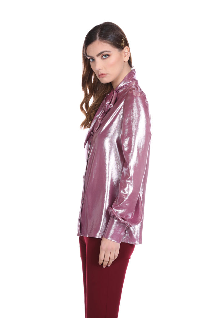 MELINASA 涂层面料长袖衬衫