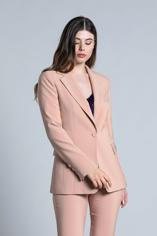 长袖 ELIT 夹克 1 纽扣带翻盖加 mar 加纽扣