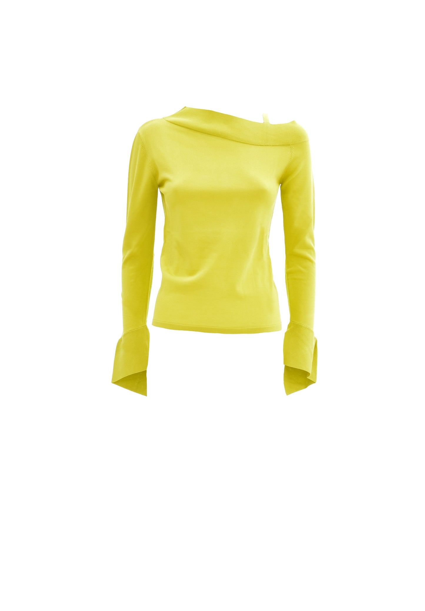 WHITERS 螺纹毛衣长袖宽袖底一字领