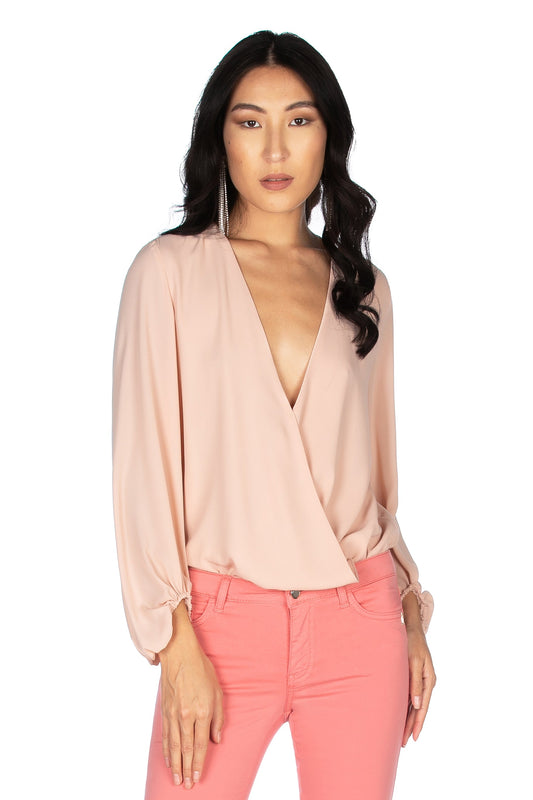 衬衫 COLUMN-BIS 连体长款泡泡袖 V 领