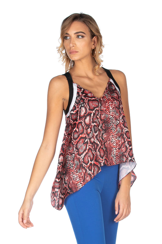 蟒蛇纹短款 CRAFTIN 上衣