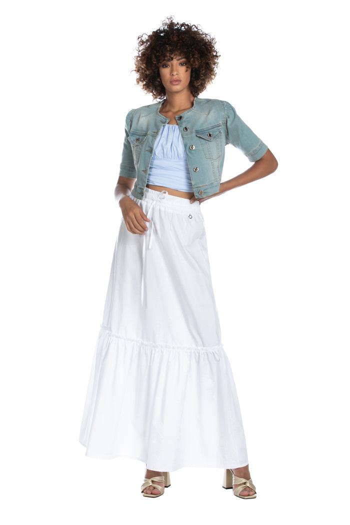 REFRE 短款无袖上衣,带有奇特的卷发。线条