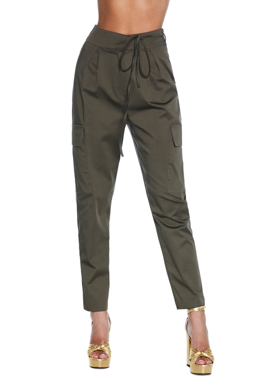 高腰 GEO 裤带加口袋