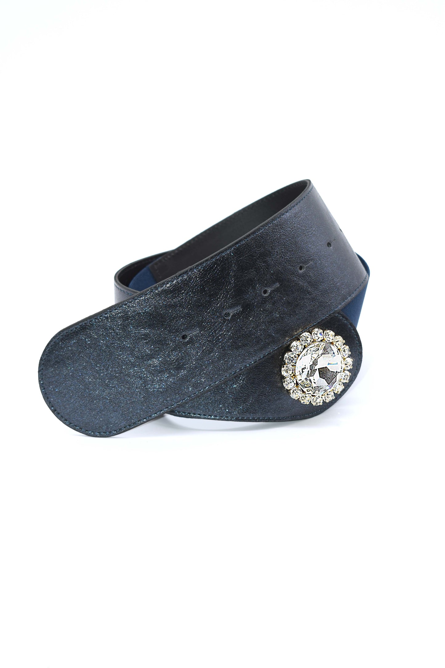 ZURINAD 带凸圆形和层压水钻腰带