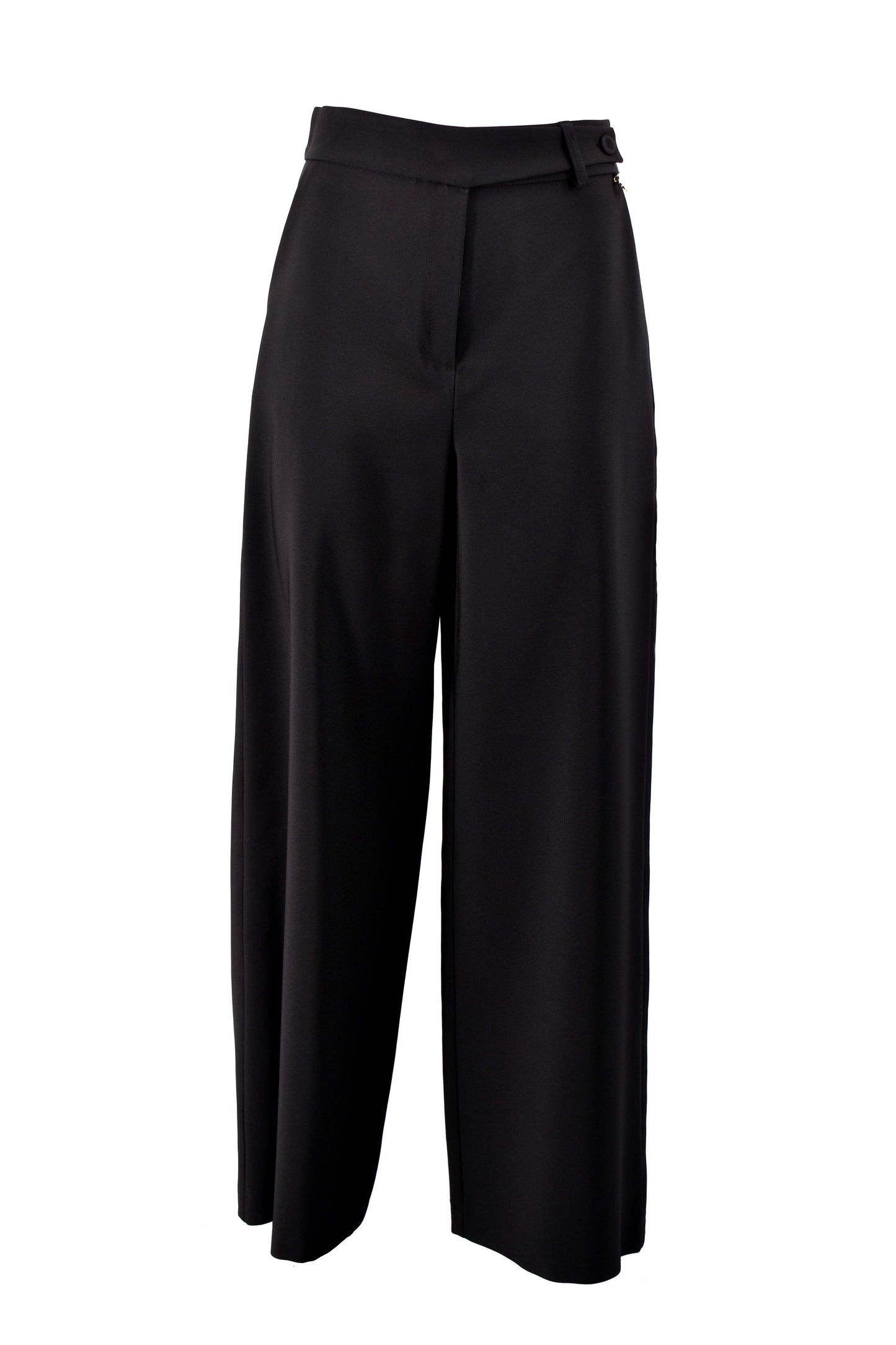 VERYGOOD 高腰阔腿裤,法式口袋加腰带