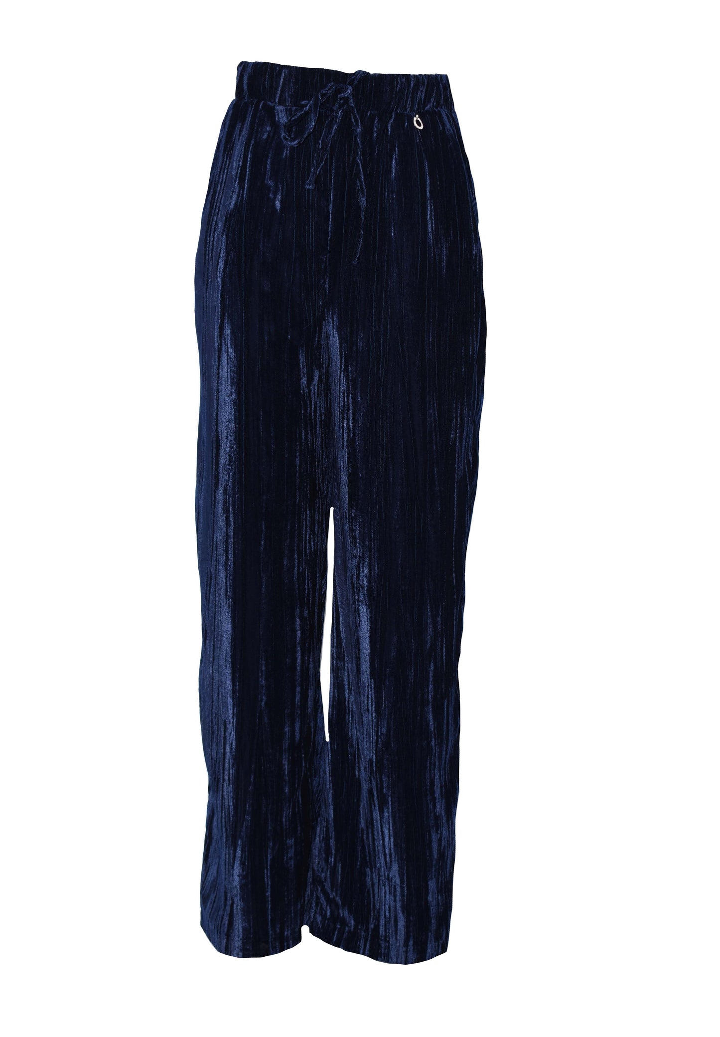 VERCIX 天鹅绒口袋高腰抽绳阔腿裤