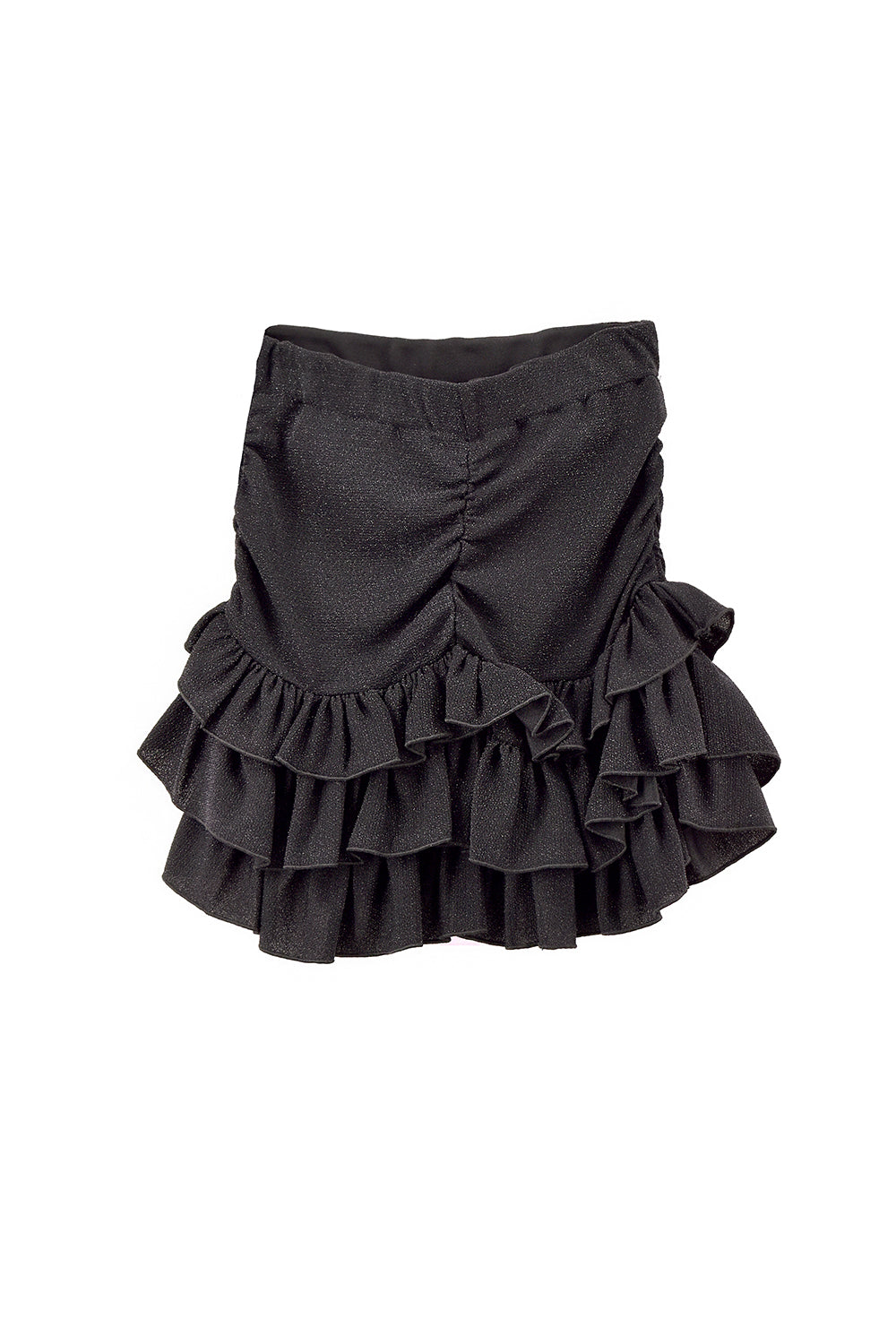 TRATAA 金银丝褶边和褶边女童短裙