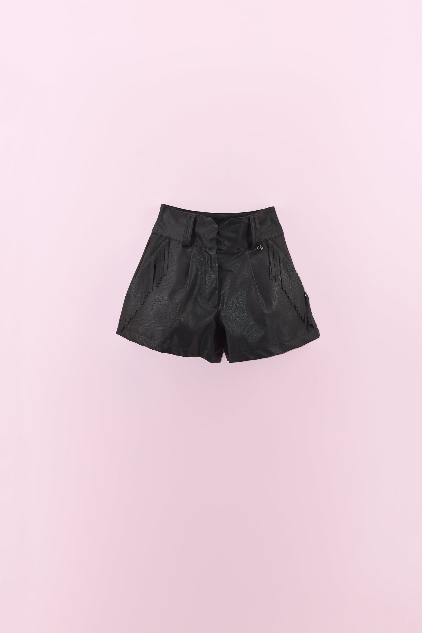 LUCAN 女童短裤,带口袋和人造皮革流苏