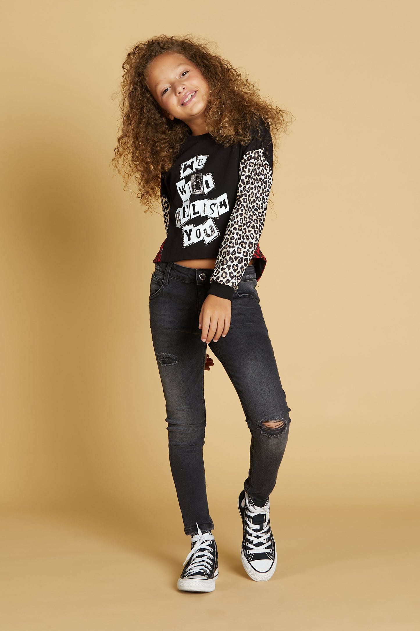 Panta WEZEN 1 bottom.5ts.skinny fit with stranded denim black