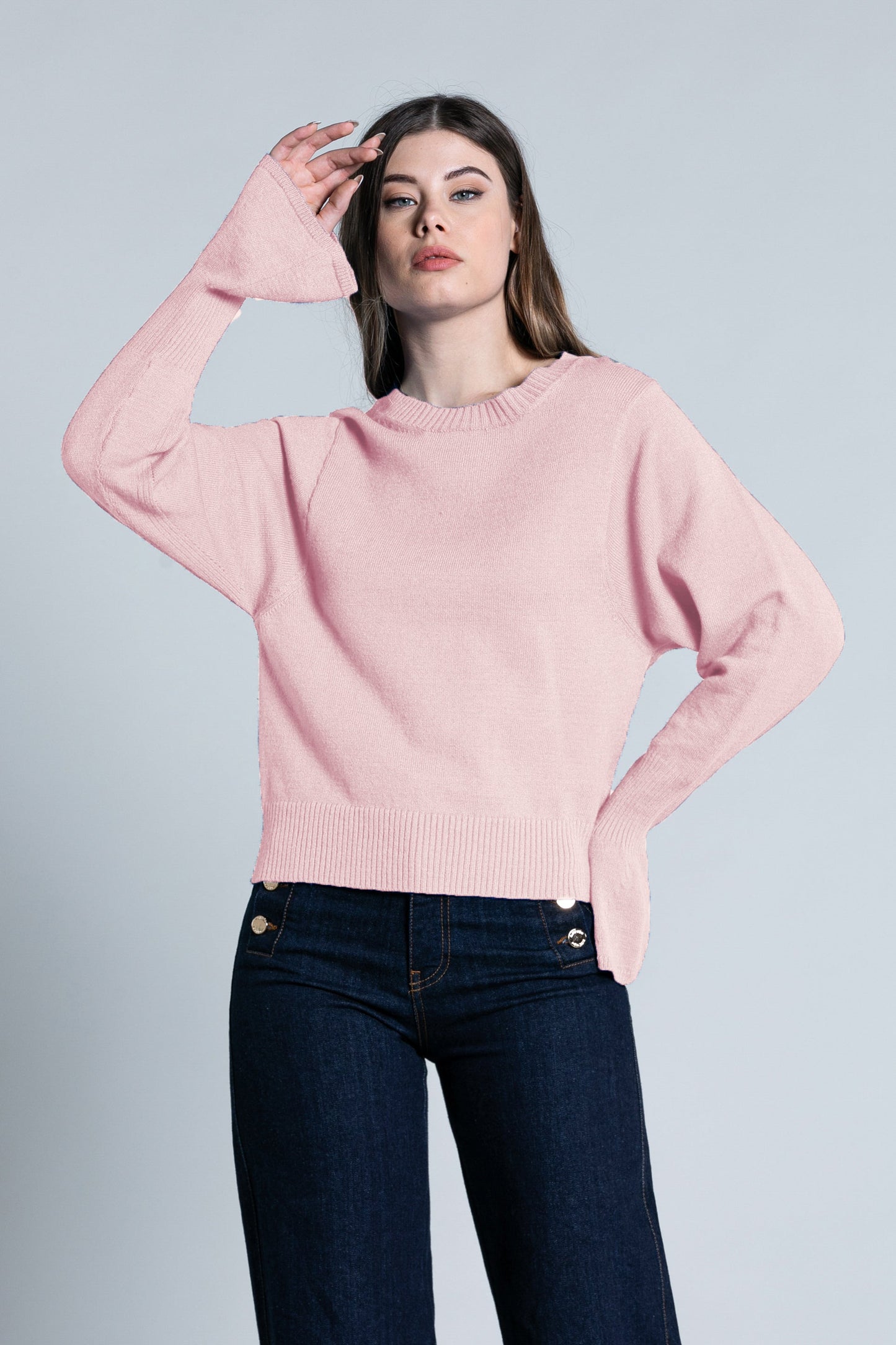 SESUTO 长袖喇叭衬衫