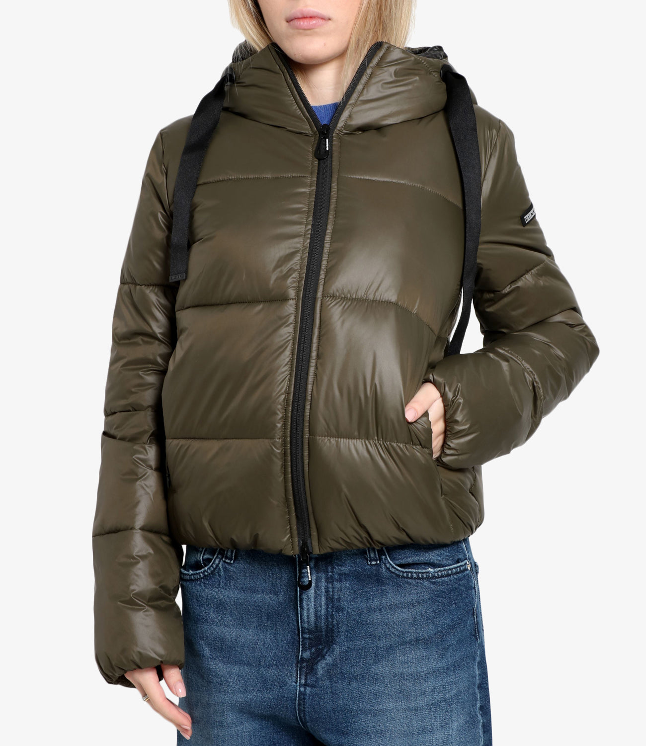 太阳条纹 |军绿色 Anagaia 羽绒服