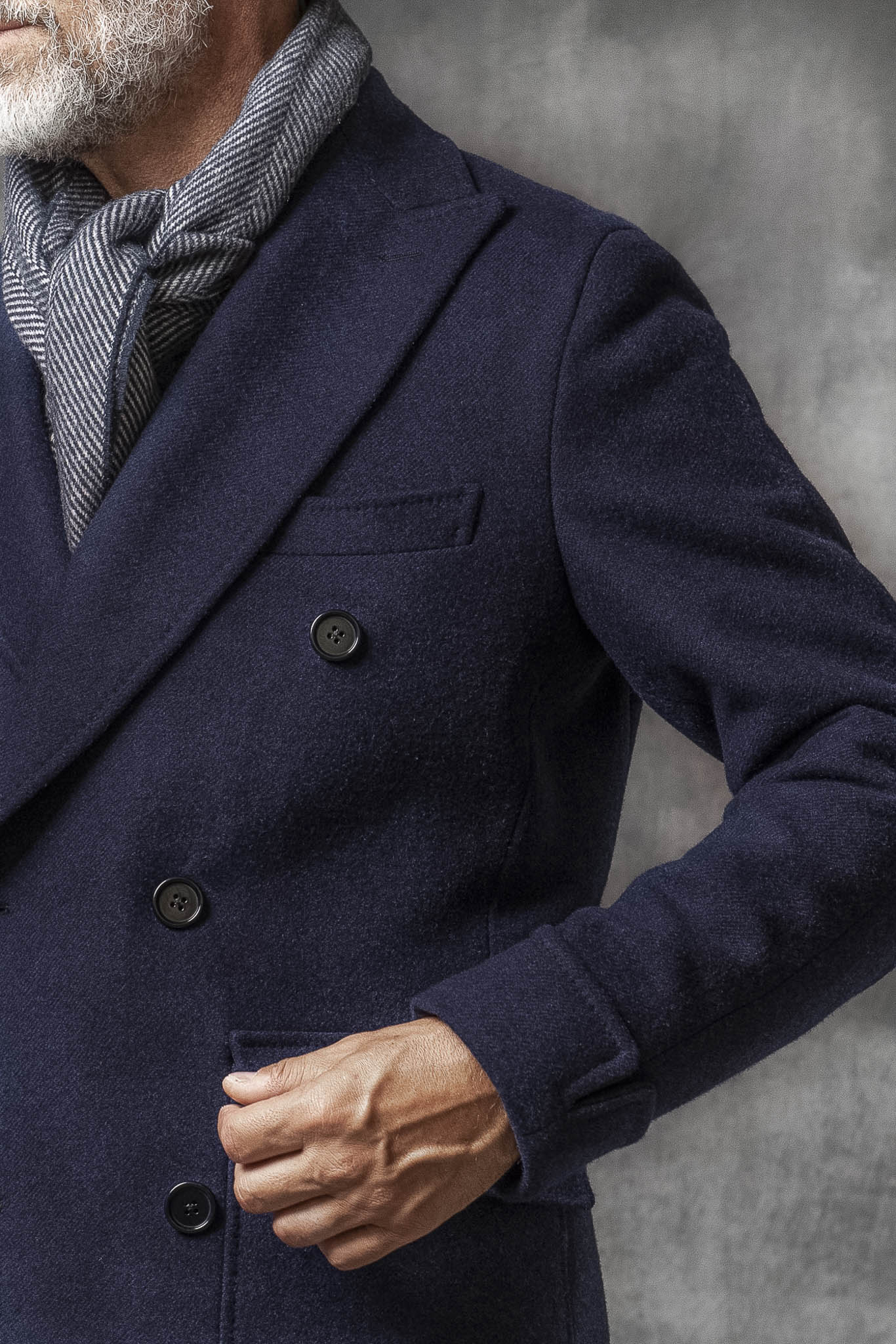 Loro Piana 羊毛蓝色 Polo 衫 – 意大利制造
