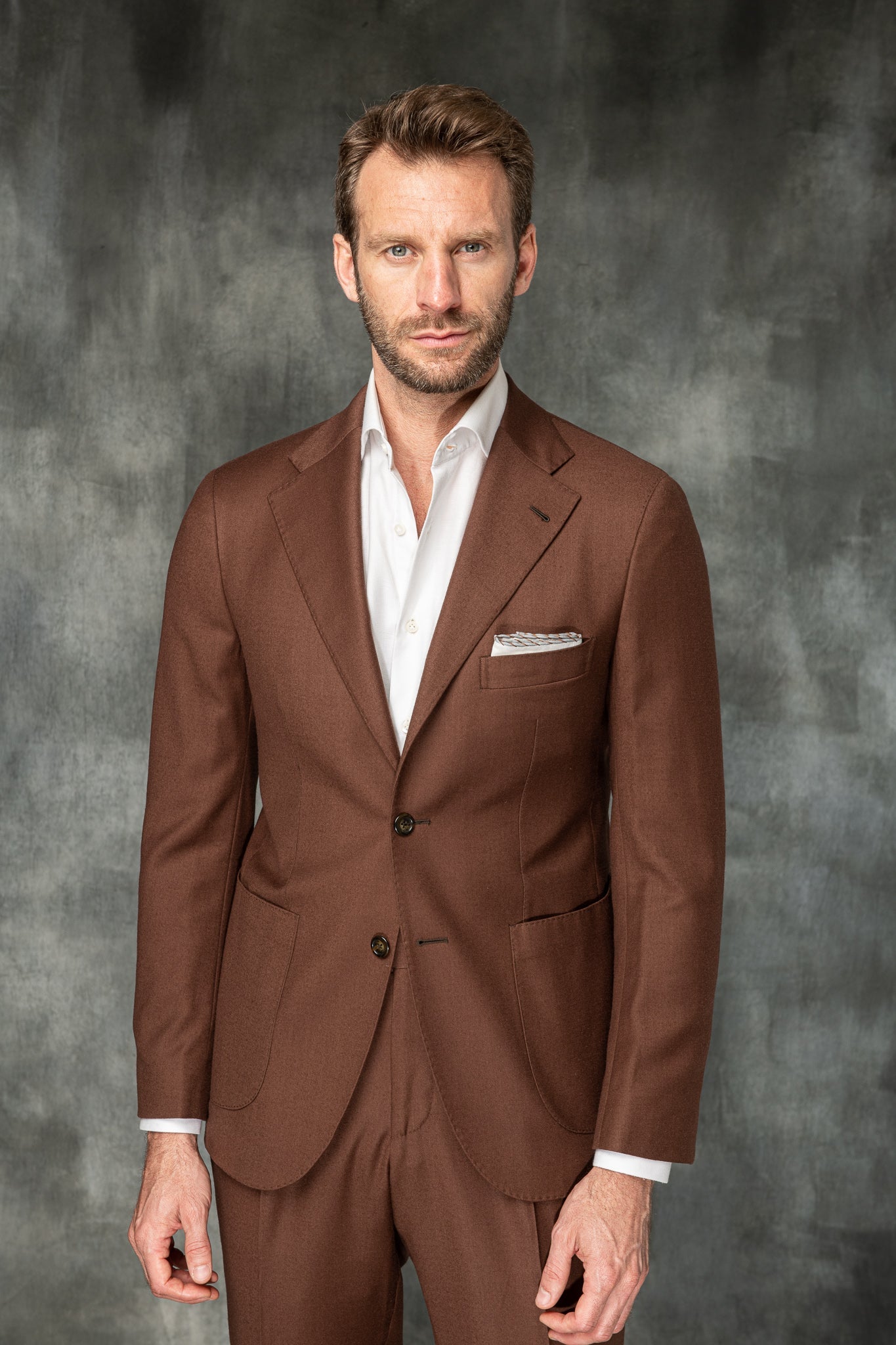 干邑色法兰绒夹克 - 意大利制造