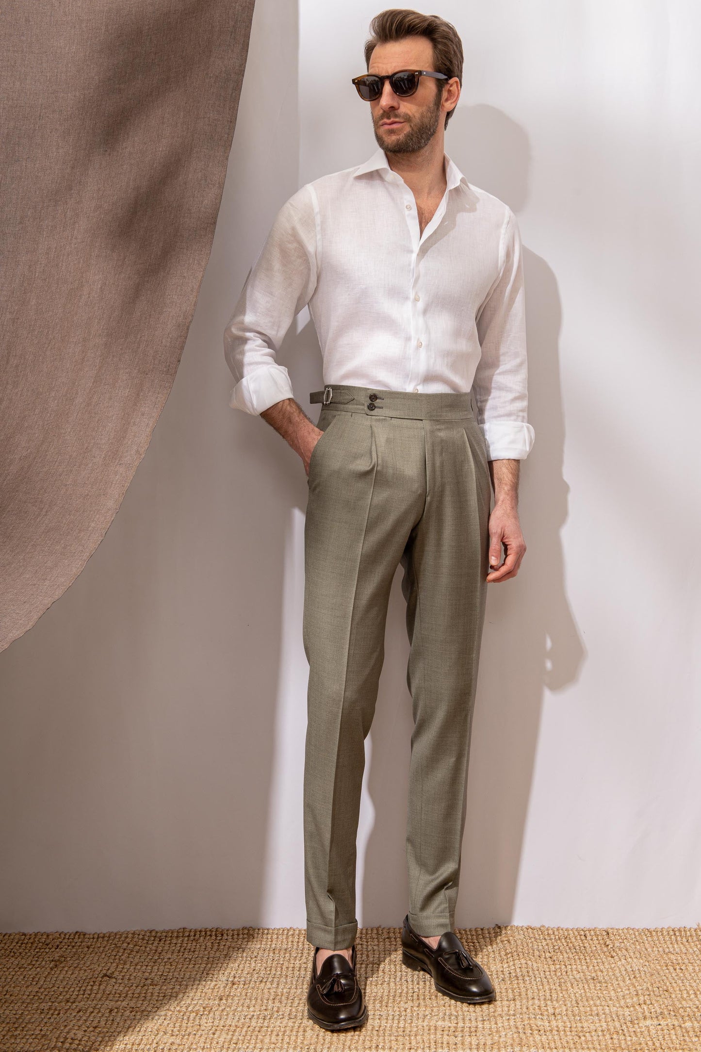 绿色长裤“Soragna Capsule Collection”-意大利制造