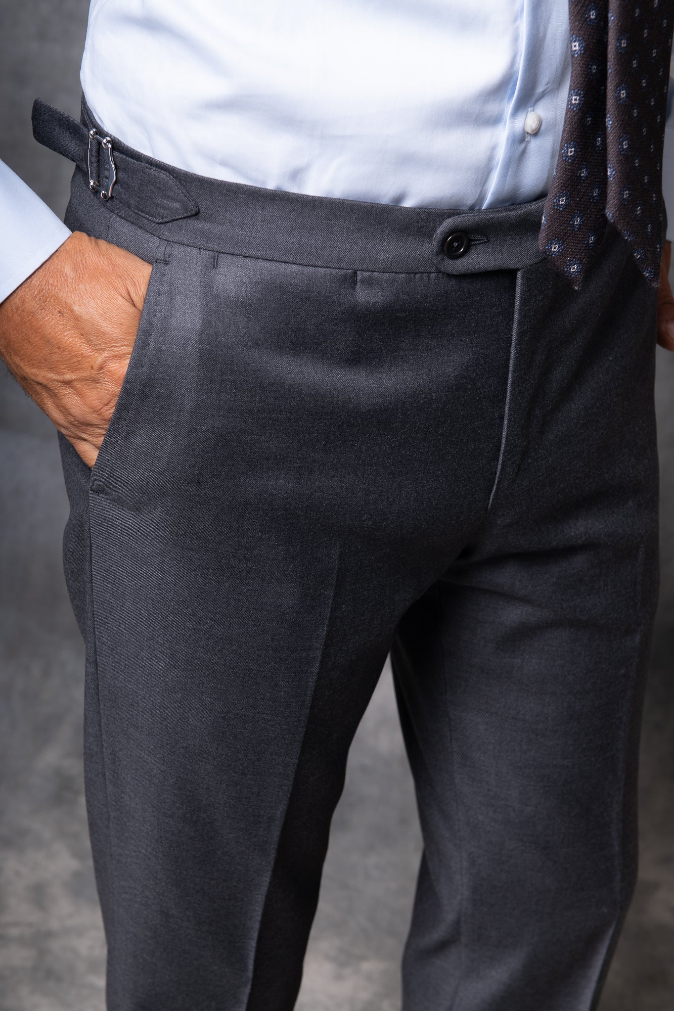 Loro Piana Super 150's 羊毛灰色全帆布西装 - 意大利制造