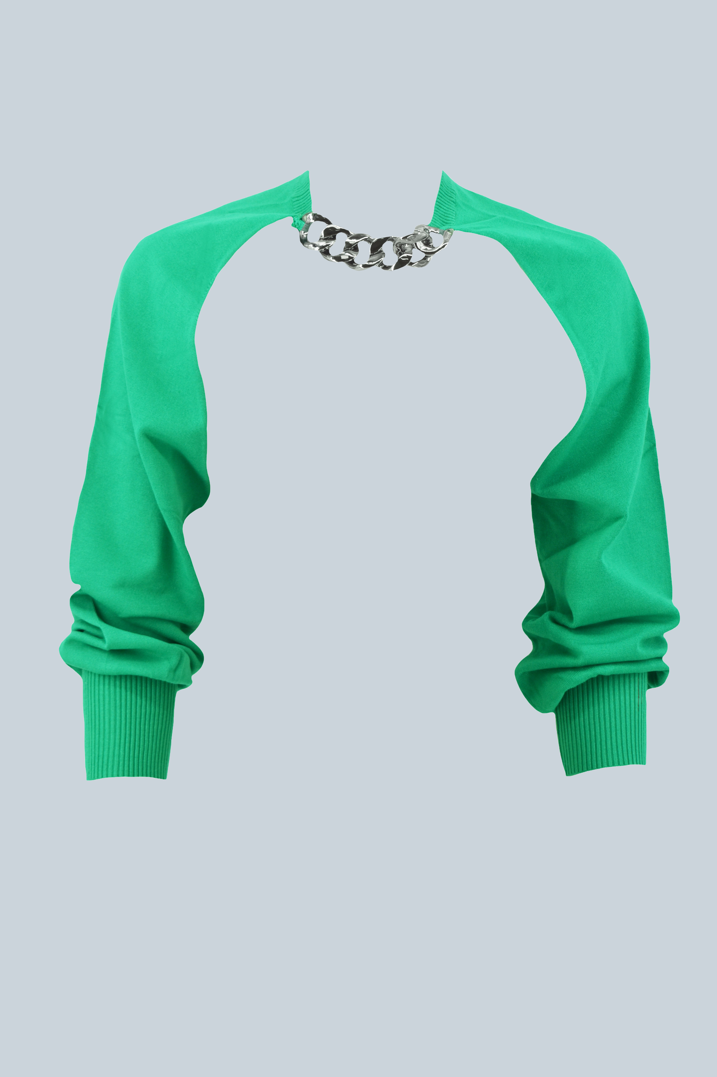 PURA 长袖耸肩带链条细节