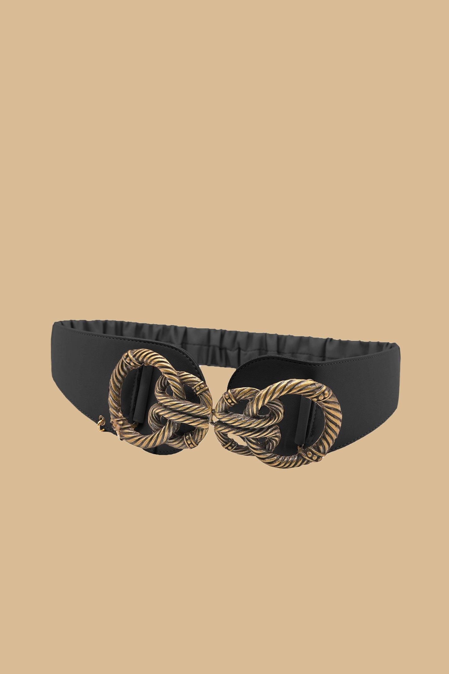 TEND 仿皮复古金色搭扣腰带