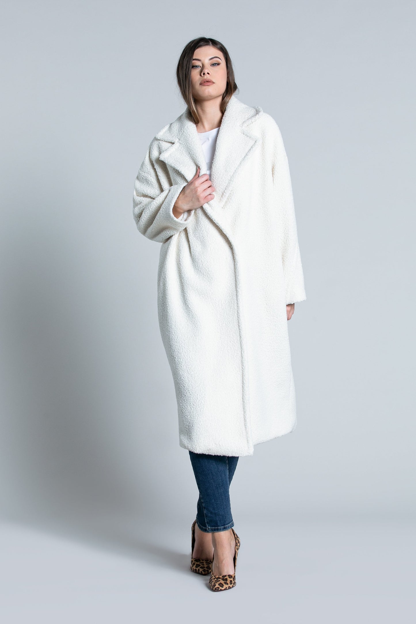 TEDDYS 长袖超大双排扣泰迪熊外套