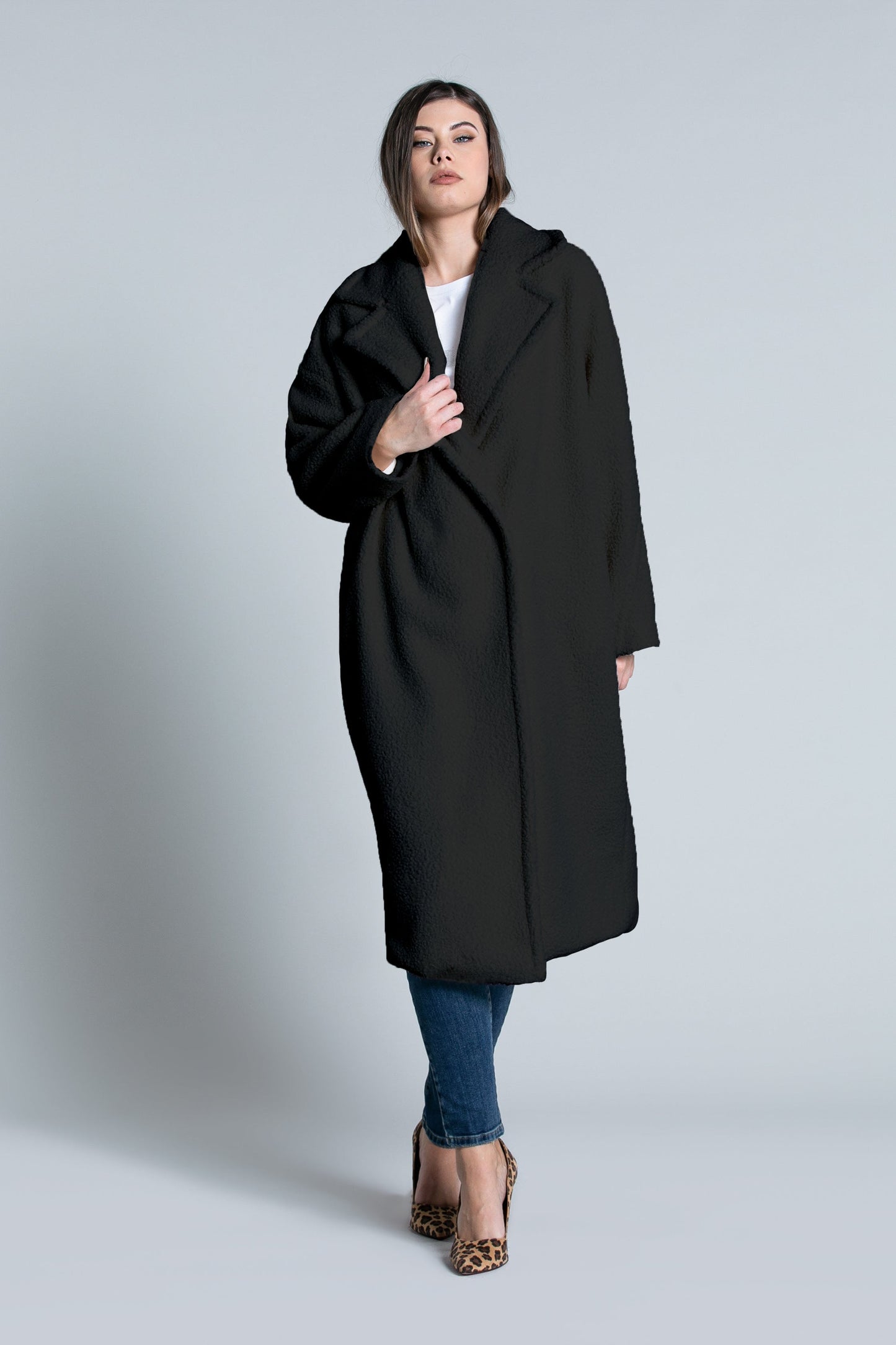 TEDDYS 长袖超大双排扣泰迪熊外套