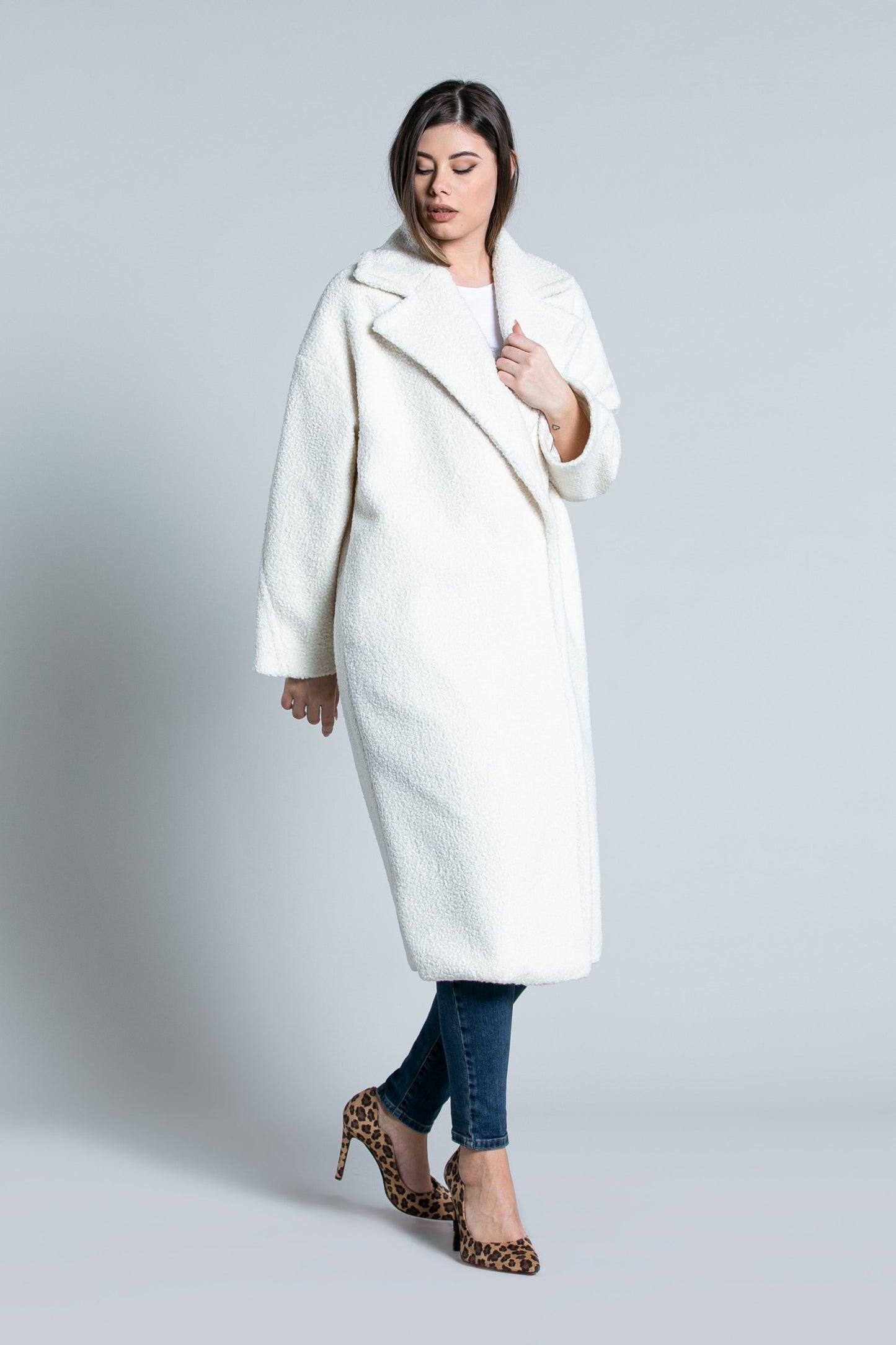 TEDDYS 长袖超大双排扣泰迪熊外套