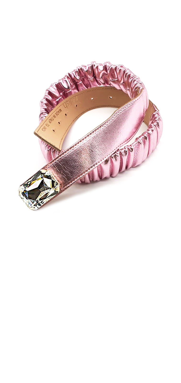 SCEMM 卷曲金属凸圆形腰带