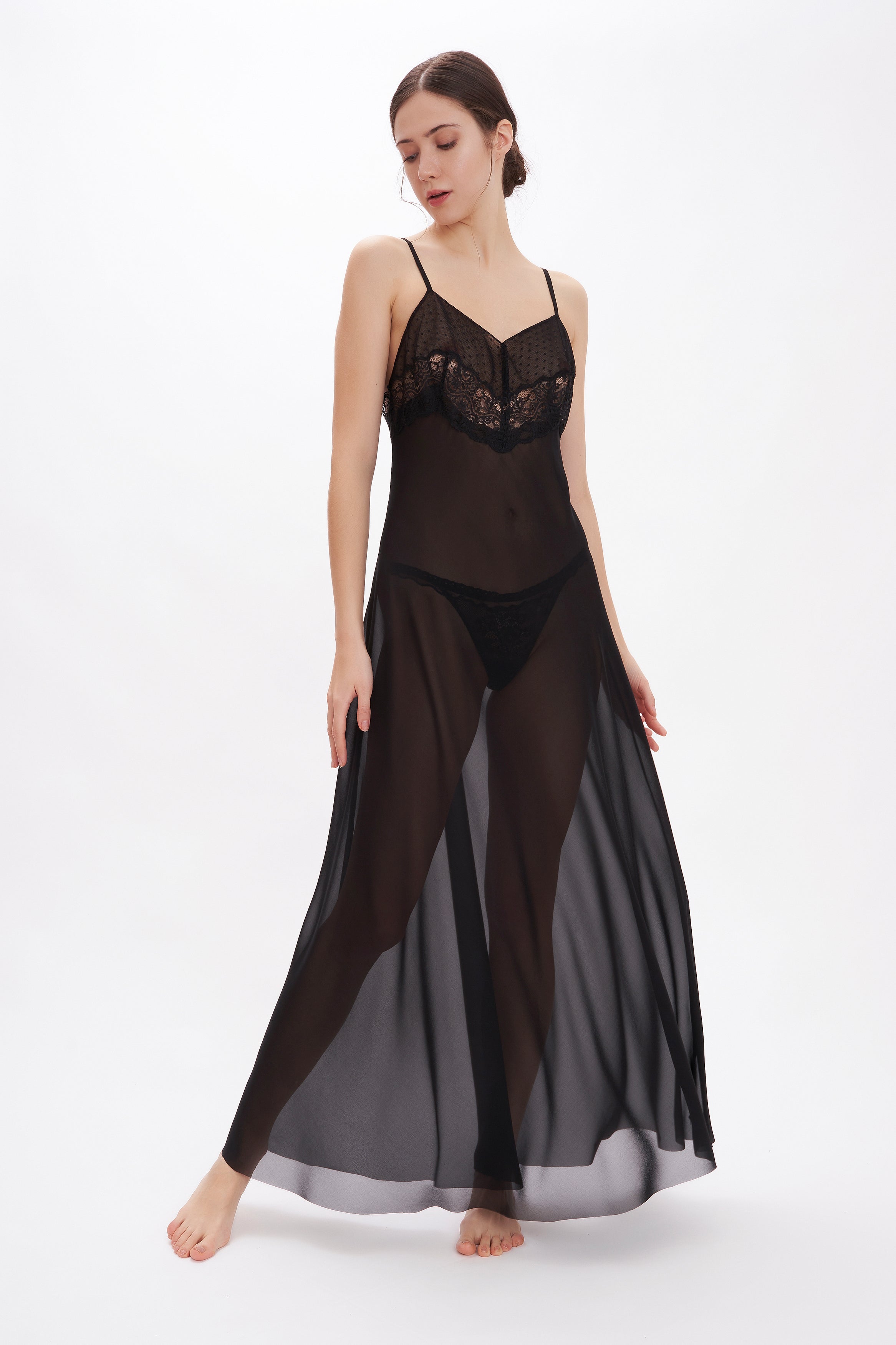 真丝乔其纱睡衣