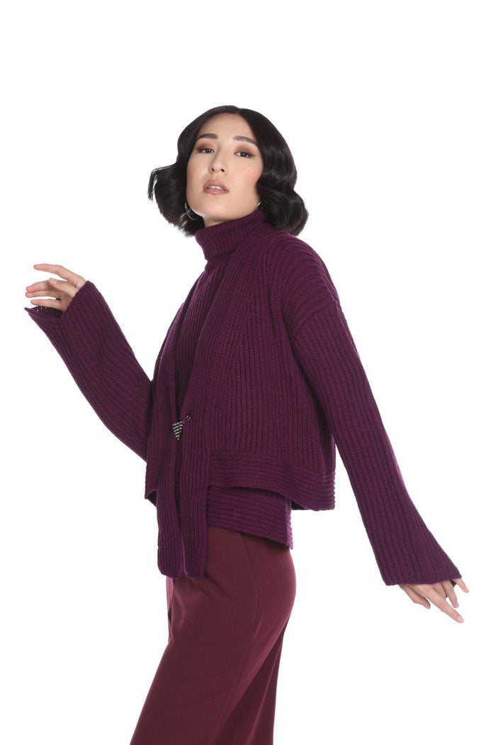 开衫 HEMMA corto manica lunga con spilla