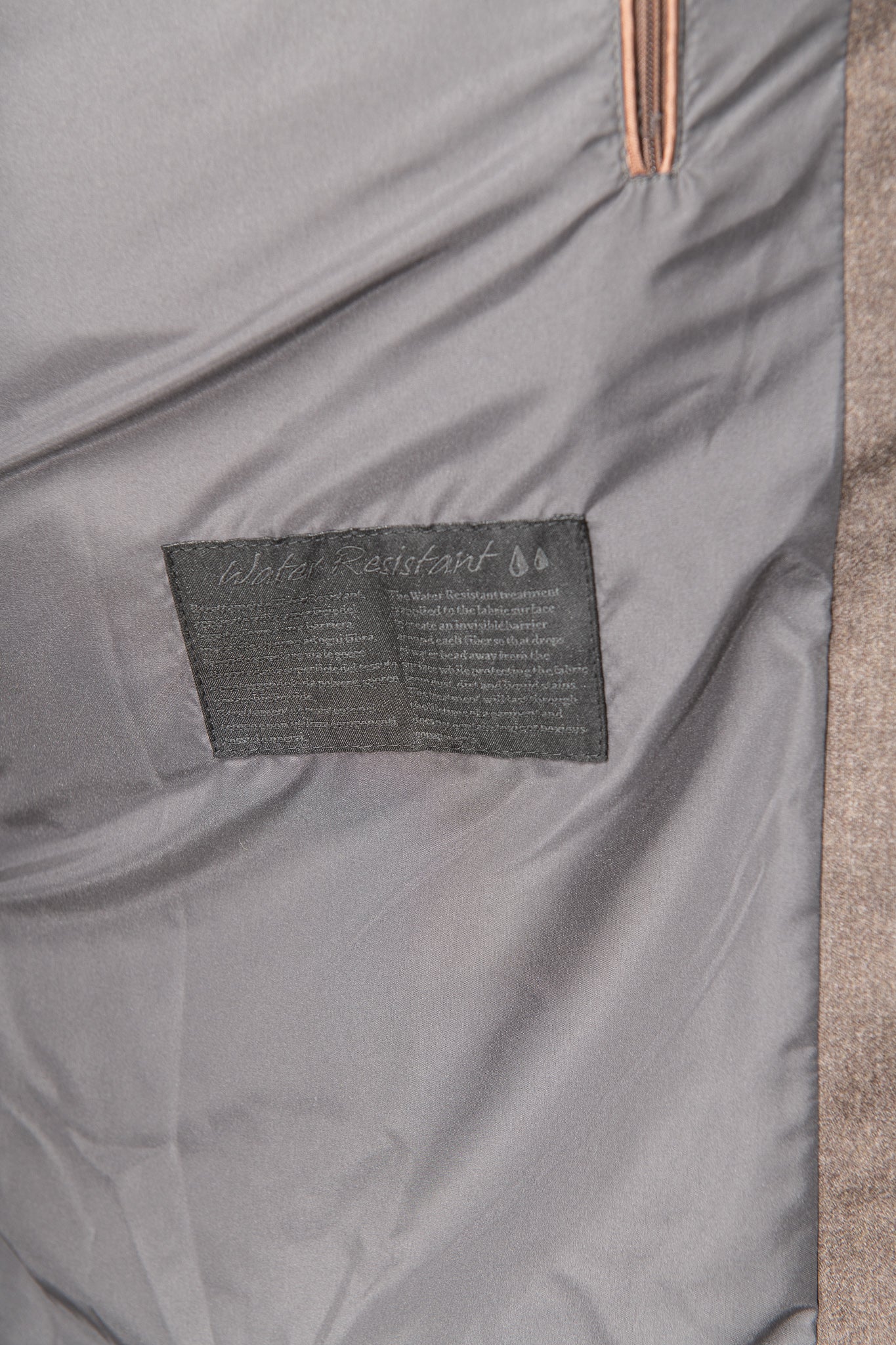 带可拆卸羊毛领的棕色羽绒服 – 意大利制造