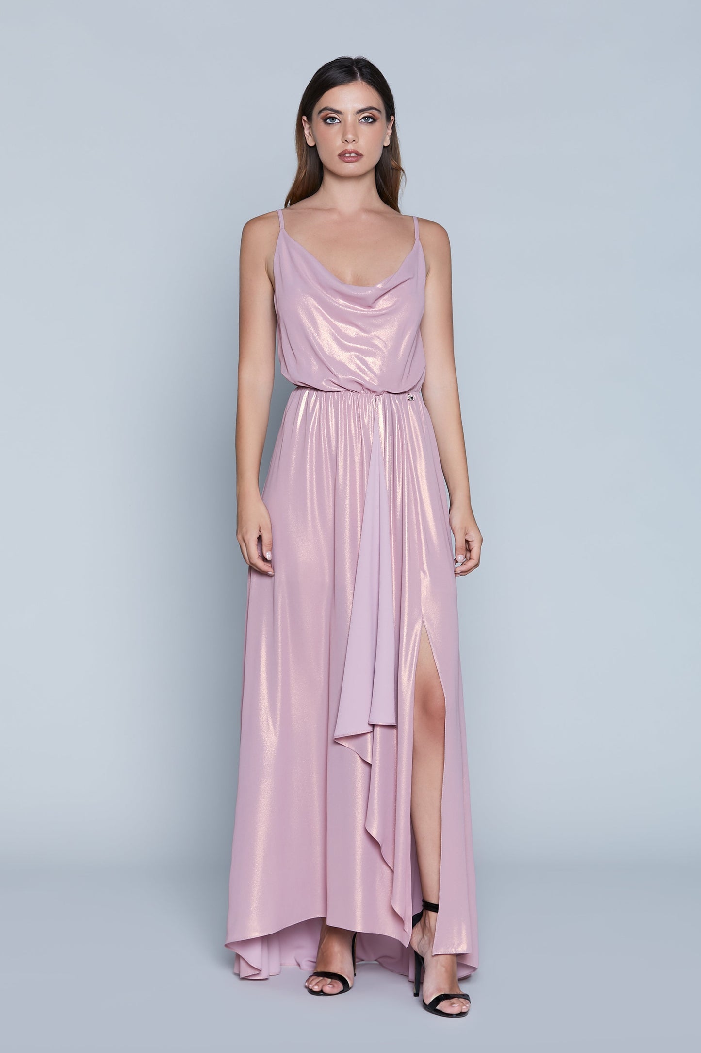 S/M 长款 KALOIU 连衣裙，收腰加开衩加晚礼服