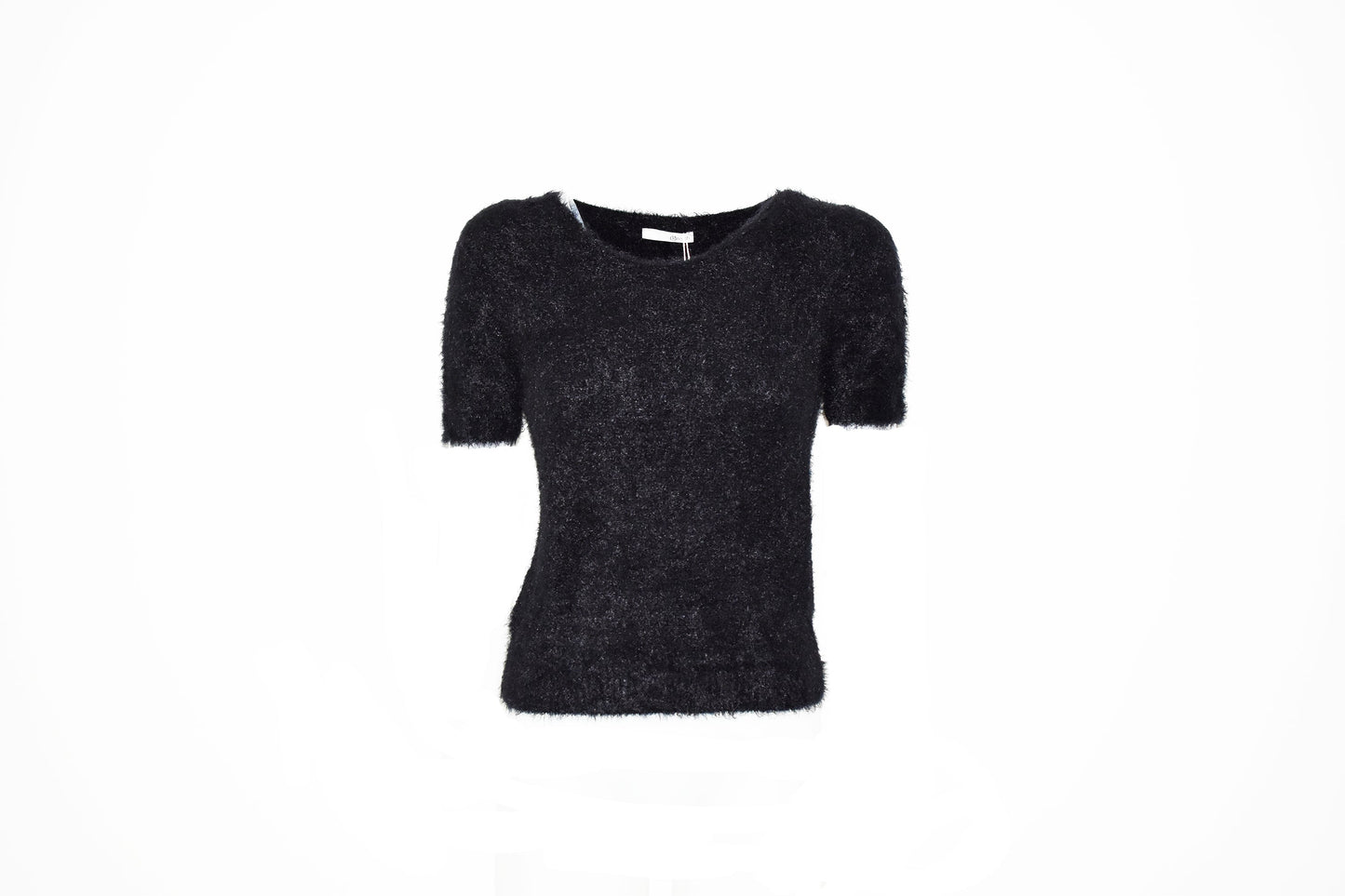 YATES 圆领短袖毛皮效果毛衣