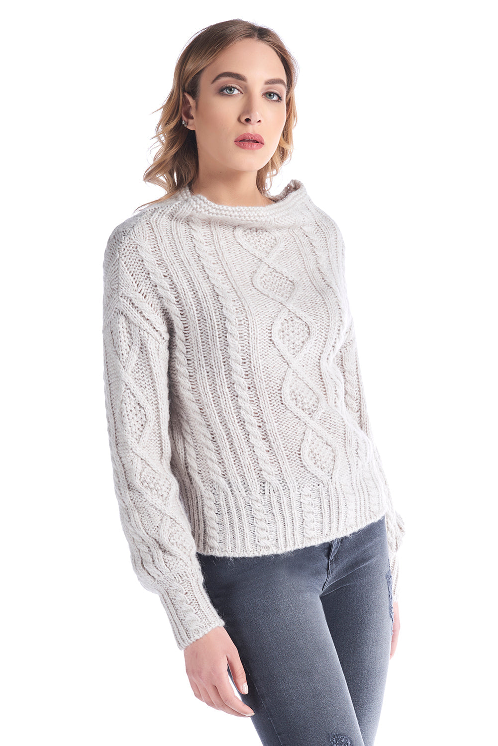 VULCANY 编织火山领套头毛衣