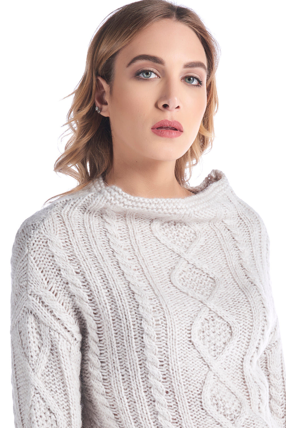 VULCANY 编织火山领套头毛衣