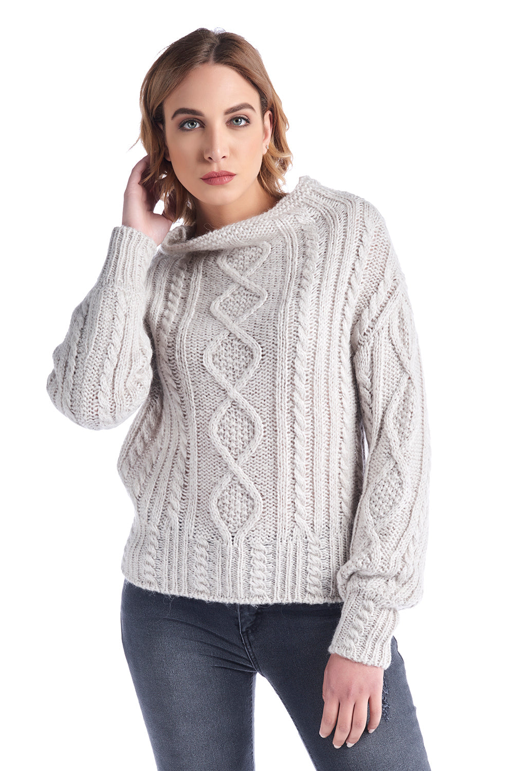 VULCANY 编织火山领套头毛衣