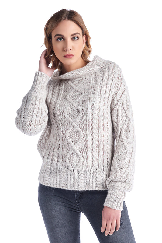 VULCANY 编织火山领套头毛衣