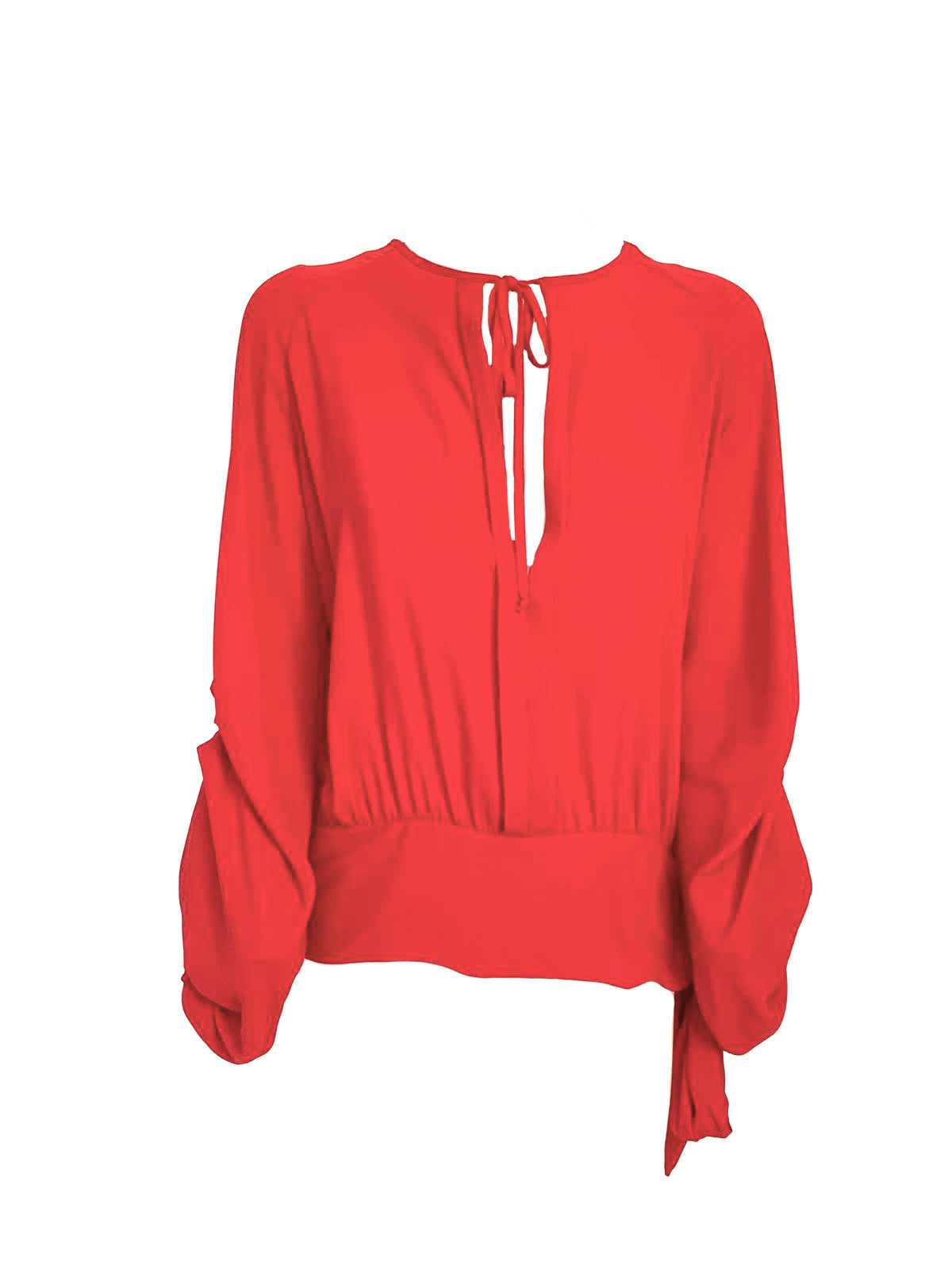 卷边上衣，底部有蝴蝶结，袖子有褶皱 FIONNA