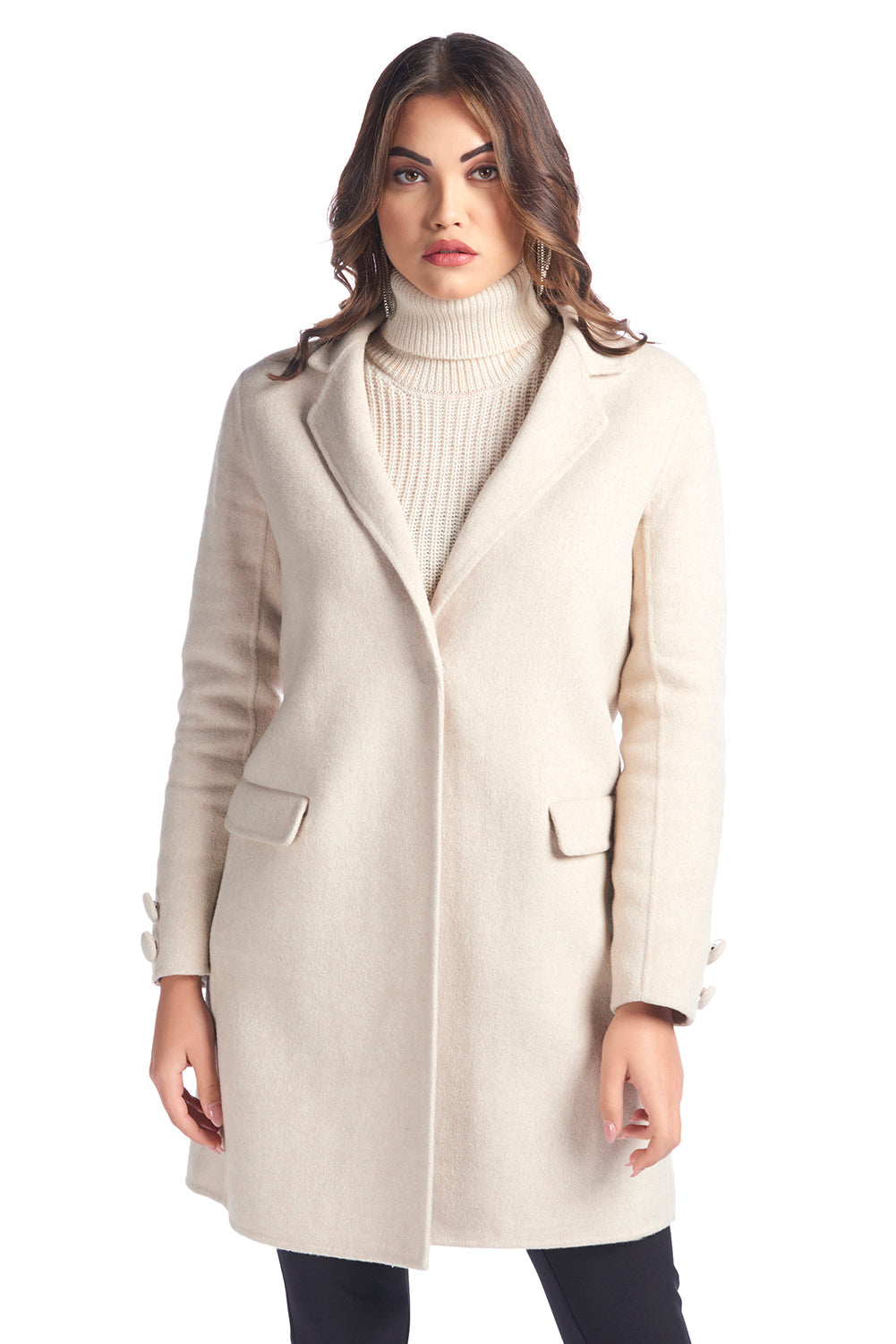 RAFFA 口袋长款宽大衣