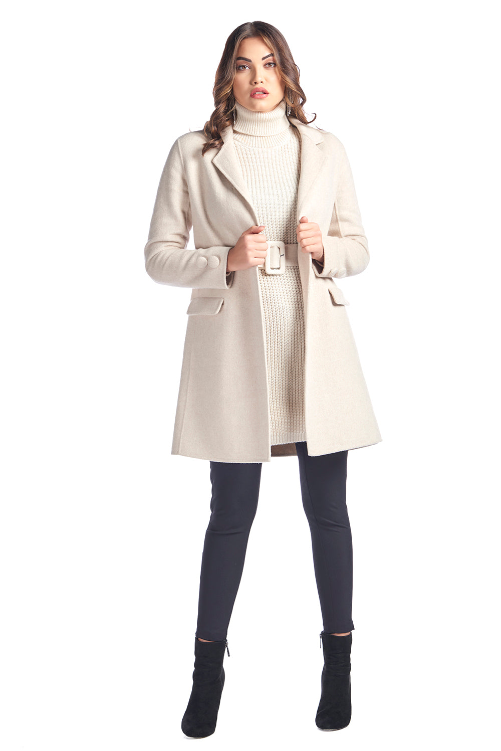 RAFFA 口袋长款宽大衣