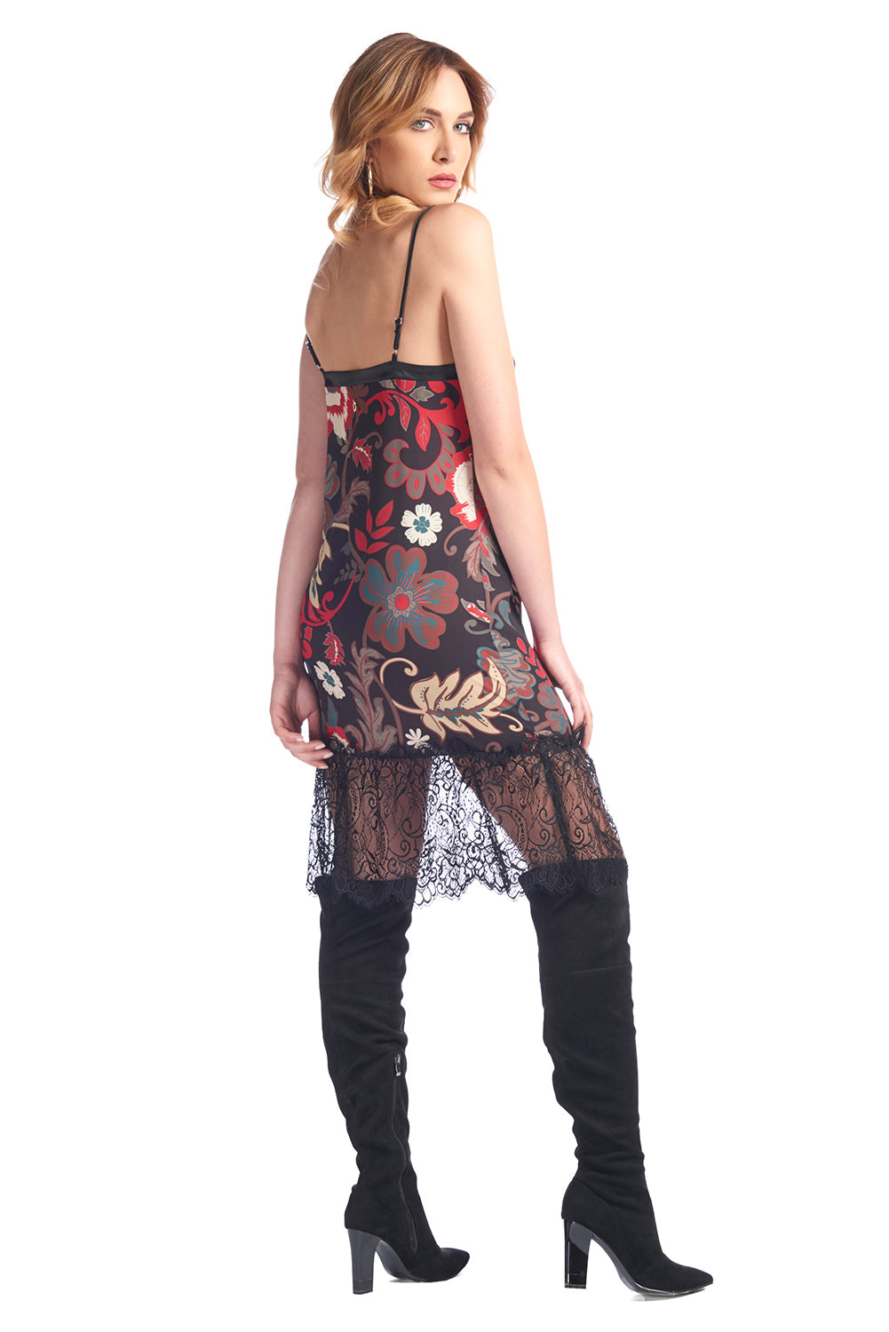 RASENIA 花卉印花衬裙连衣裙