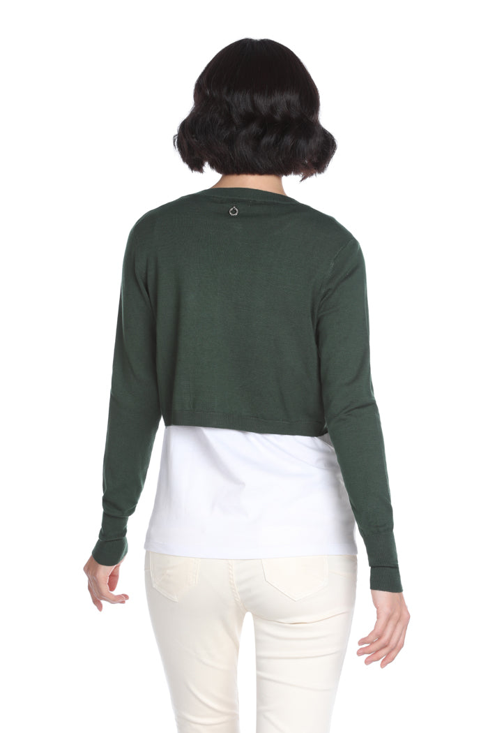 WEEDOS 纽扣短款长袖开衫