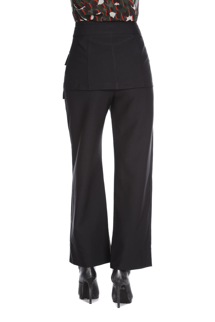 WEASLEY 高腰裤带面板加口袋加搭扣