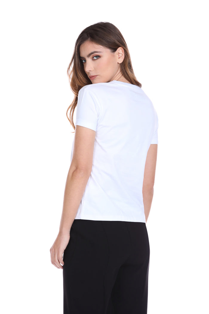 RCOUTU 层压时装印花短袖 T 恤