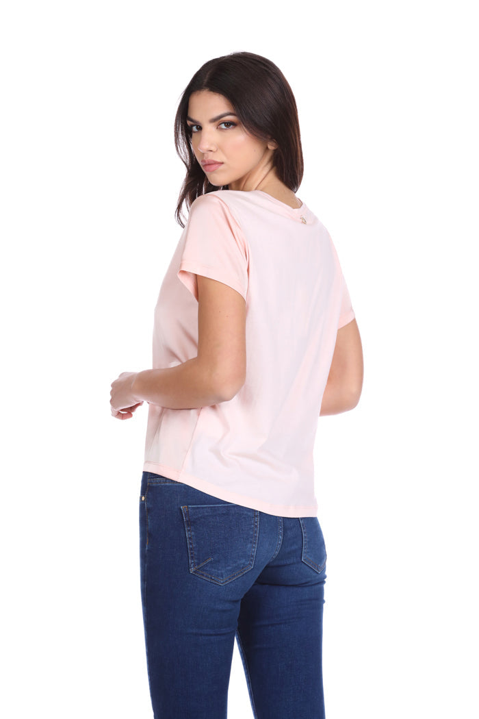 RAKRYD 徽标刺绣加缎面半袖 T 恤