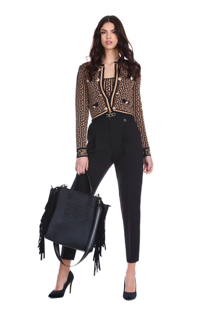 RESTYNES 提花标志短款上衣