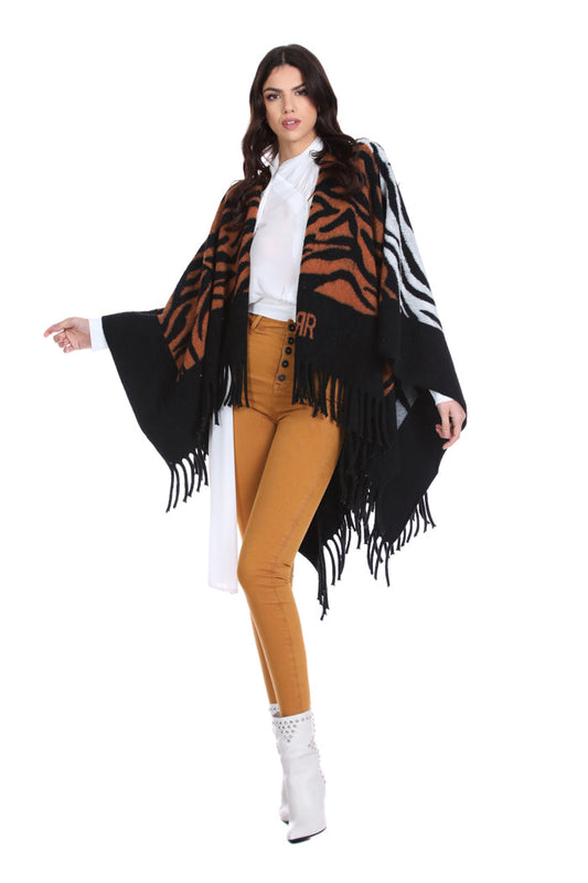 动物风 f.do 流苏装饰 COPPYNS 斗篷