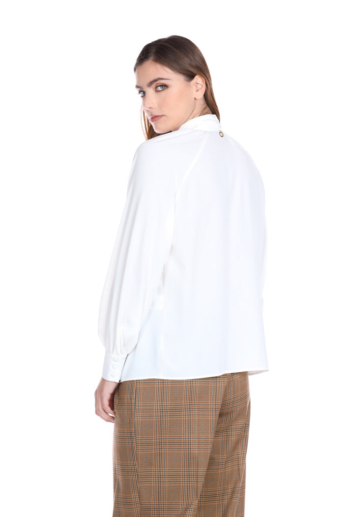 GIUTRU 女式衬衫长袖衣领带褶皱 plus fusciasca plus drop